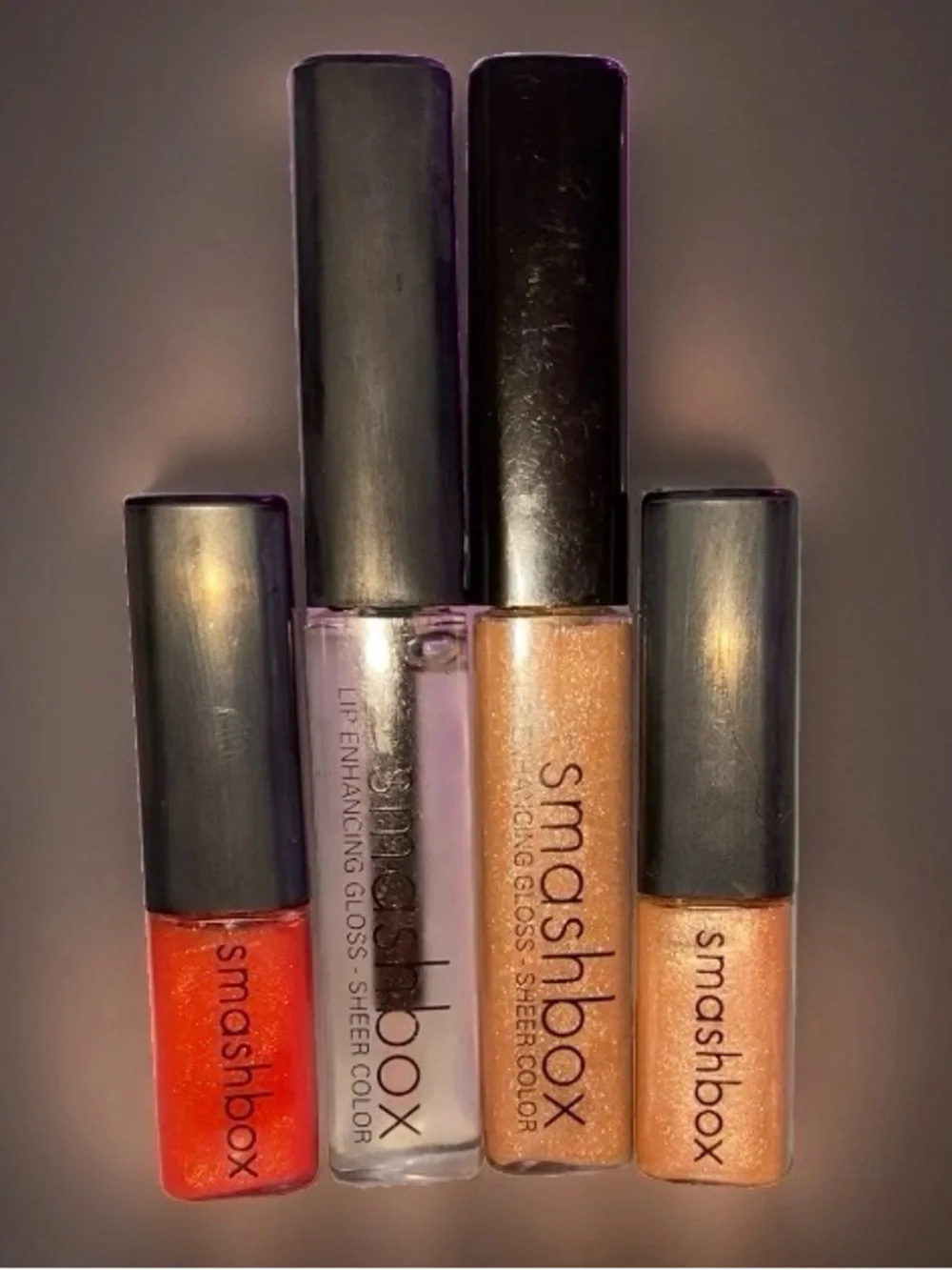 4pc Smashbox Lip Enhancing Gloss Bundle ~ CRYSTAL, ILLUME, GO, RUSH | Y2K | Rare